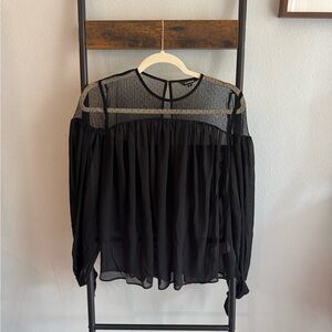 Express Black Sheer Blouse